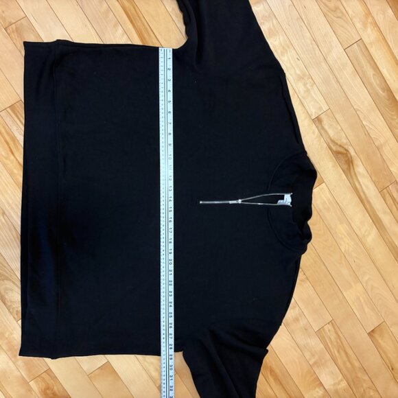 MAGASCHONI 1/4 Zip Sweatshirt Black Plus Size 3X Modal Sweater Collar Soft Cozy - Picture 11 of 12